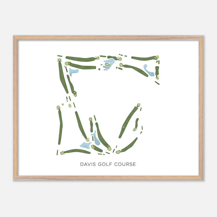 Print of Davis Golf Course Modern Map