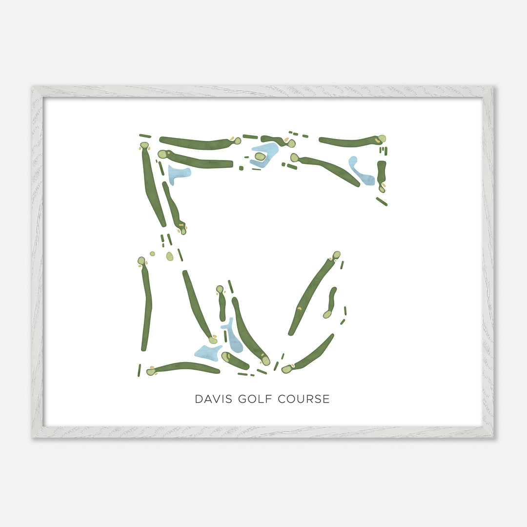Print of Davis Golf Course Modern Map