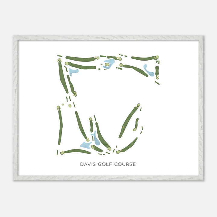 Print of Davis Golf Course Modern Map