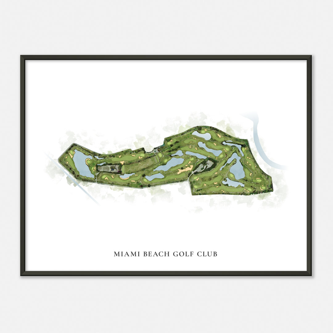 Print of Miami Beach Golf Club Classic Map