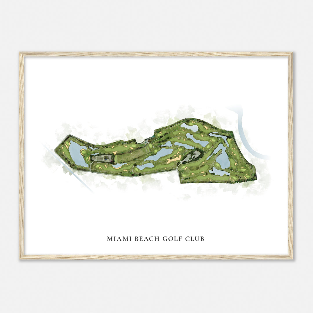 Print of Miami Beach Golf Club Classic Map