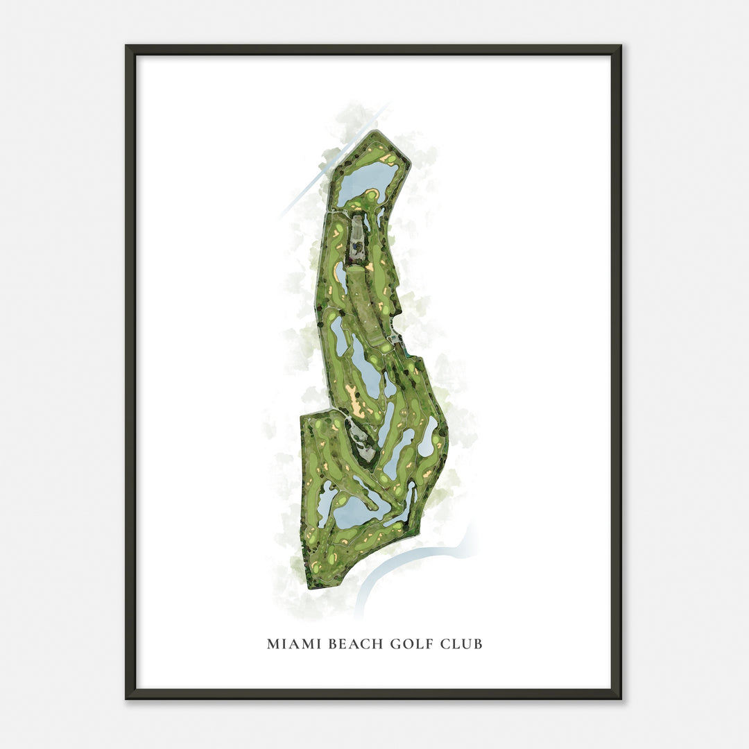 Print of Miami Beach Golf Club Classic Map