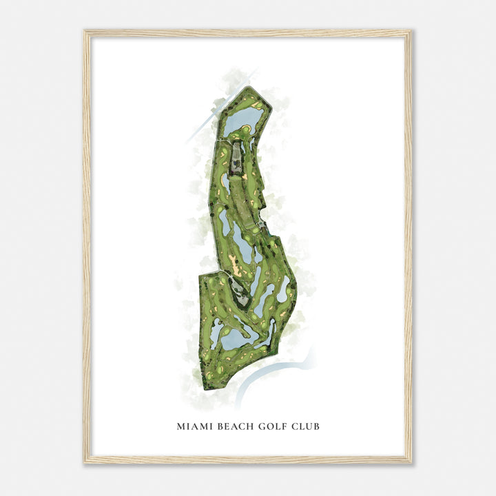 Print of Miami Beach Golf Club Classic Map