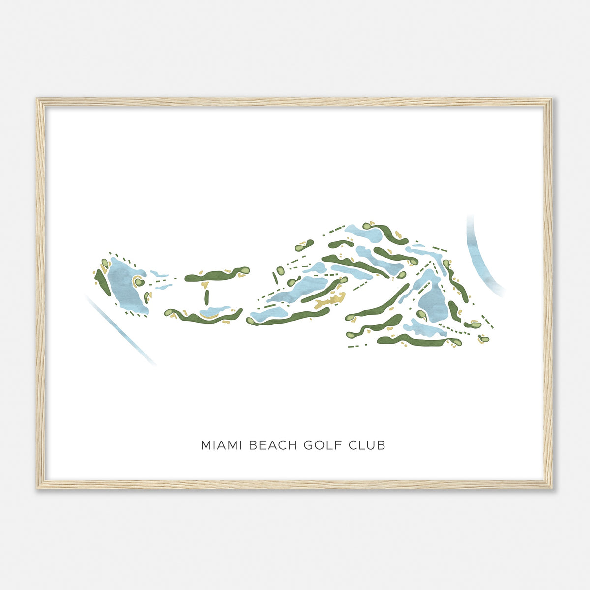 Print of Miami Beach Golf Club Modern Map