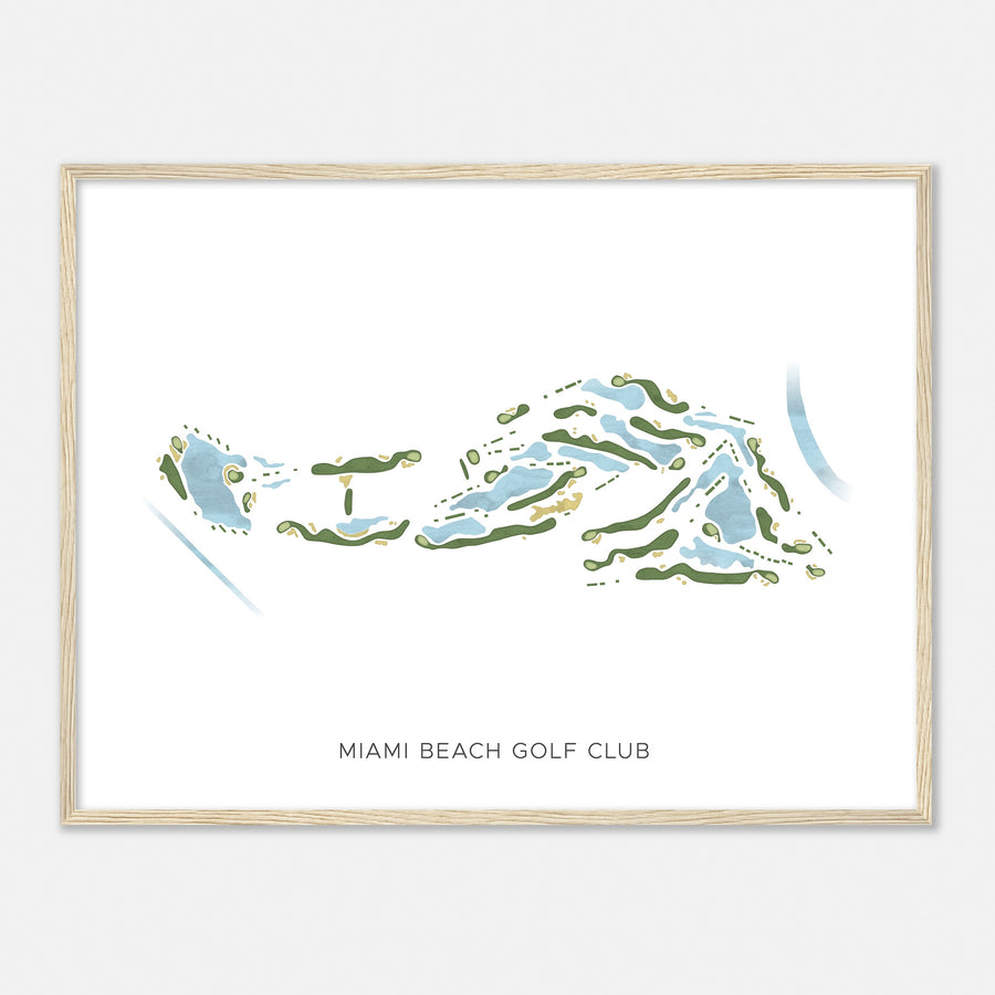 Print of Miami Beach Golf Club Modern Map