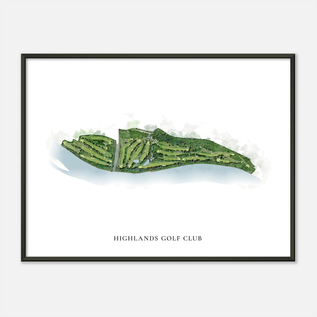 Print of Highlands Golf Club Classic Map