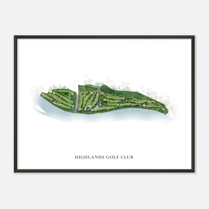 Print of Highlands Golf Club Classic Map