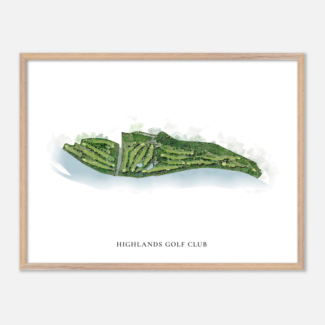 Print of Highlands Golf Club Classic Map