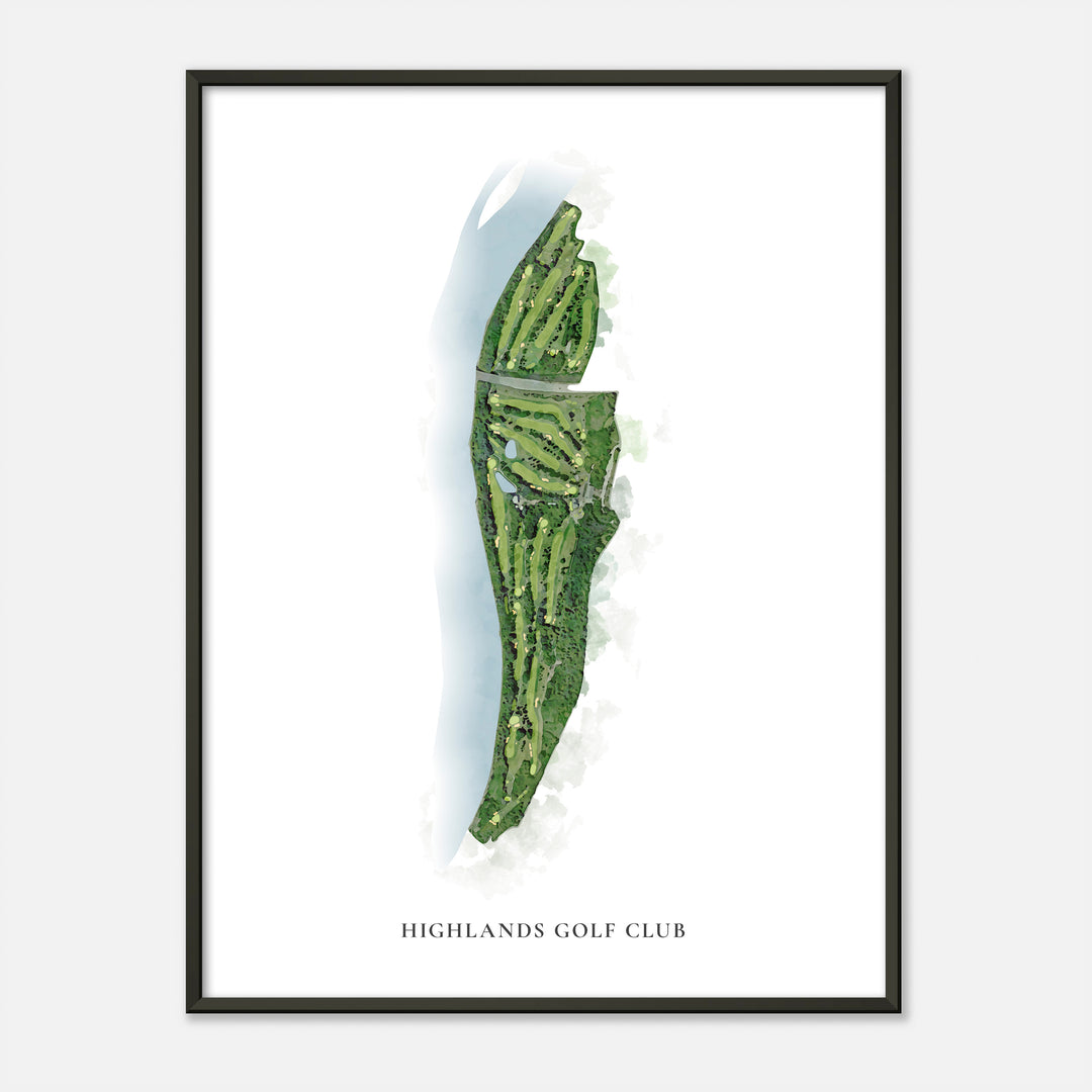 Print of Highlands Golf Club Classic Map