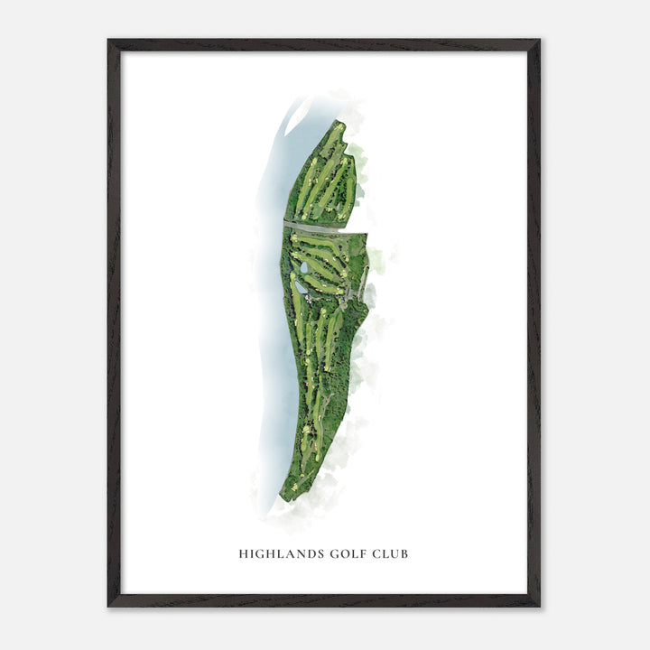 Print of Highlands Golf Club Classic Map