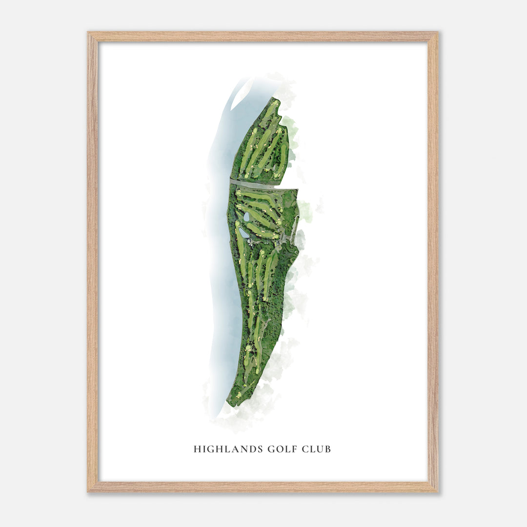 Print of Highlands Golf Club Classic Map