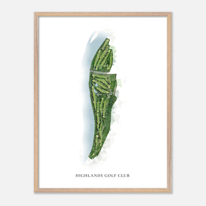 Print of Highlands Golf Club Classic Map