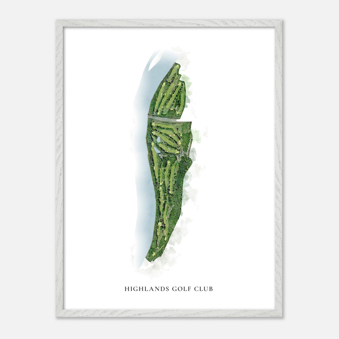 Print of Highlands Golf Club Classic Map