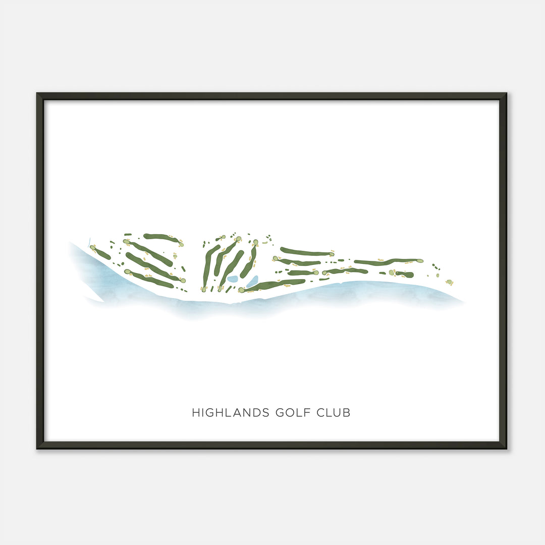 Print of Highlands Golf Club Modern Map