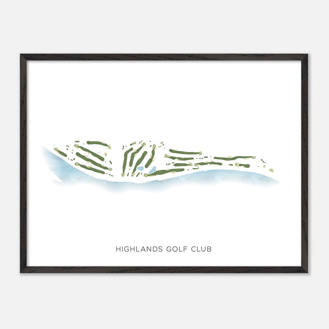 Print of Highlands Golf Club Modern Map