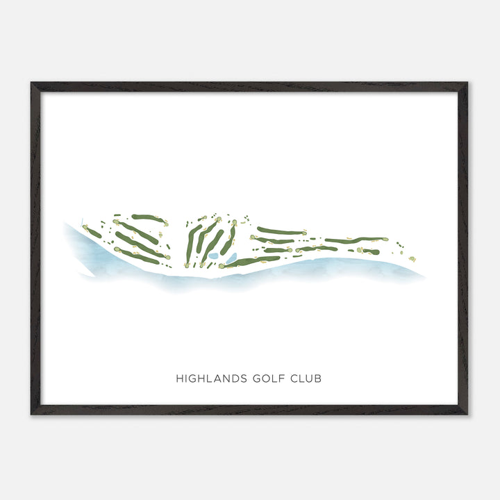 Print of Highlands Golf Club Modern Map