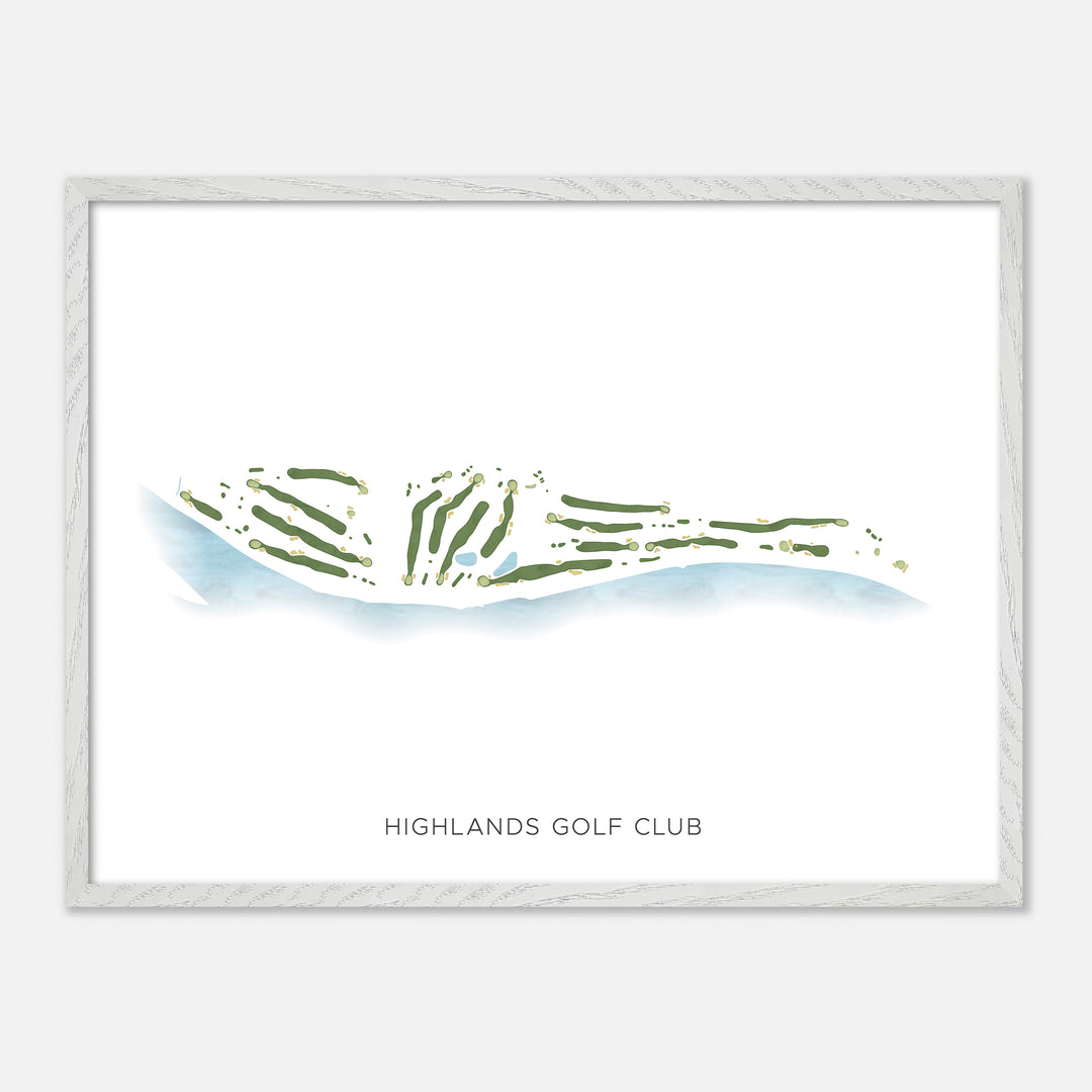 Print of Highlands Golf Club Modern Map