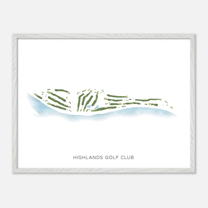 Print of Highlands Golf Club Modern Map