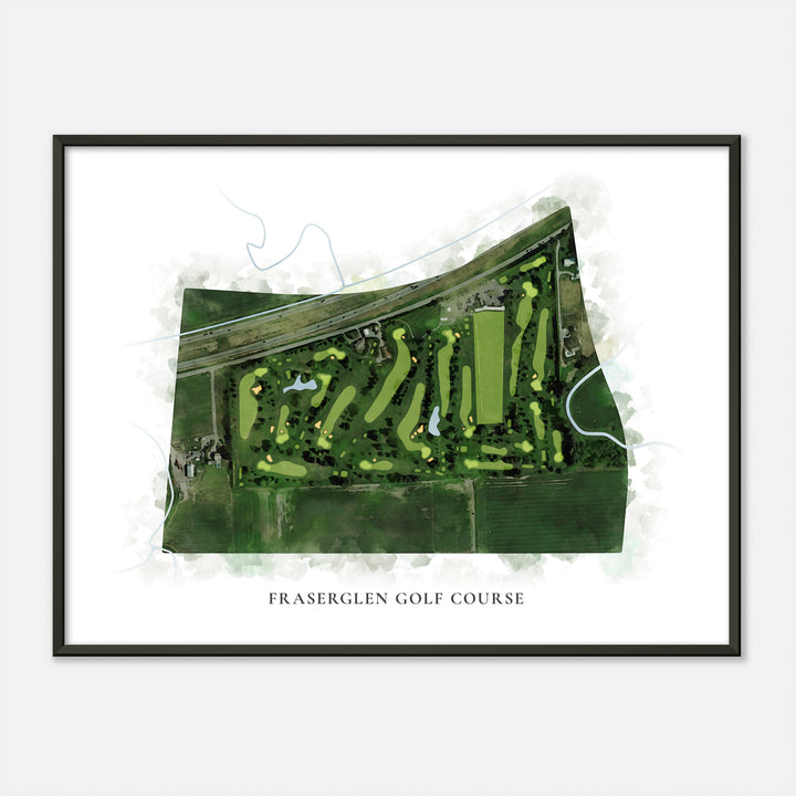 Print of Fraserglen Golf Course Classic Map