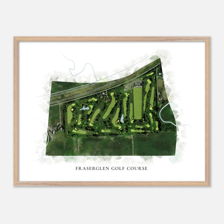 Print of Fraserglen Golf Course Classic Map