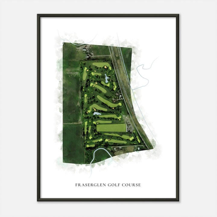 Print of Fraserglen Golf Course Classic Map