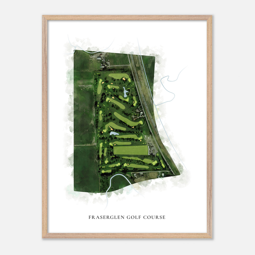 Print of Fraserglen Golf Course Classic Map