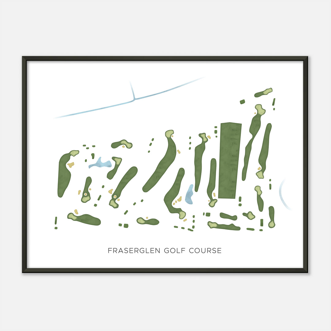 Print of Fraserglen Golf Course Modern Map