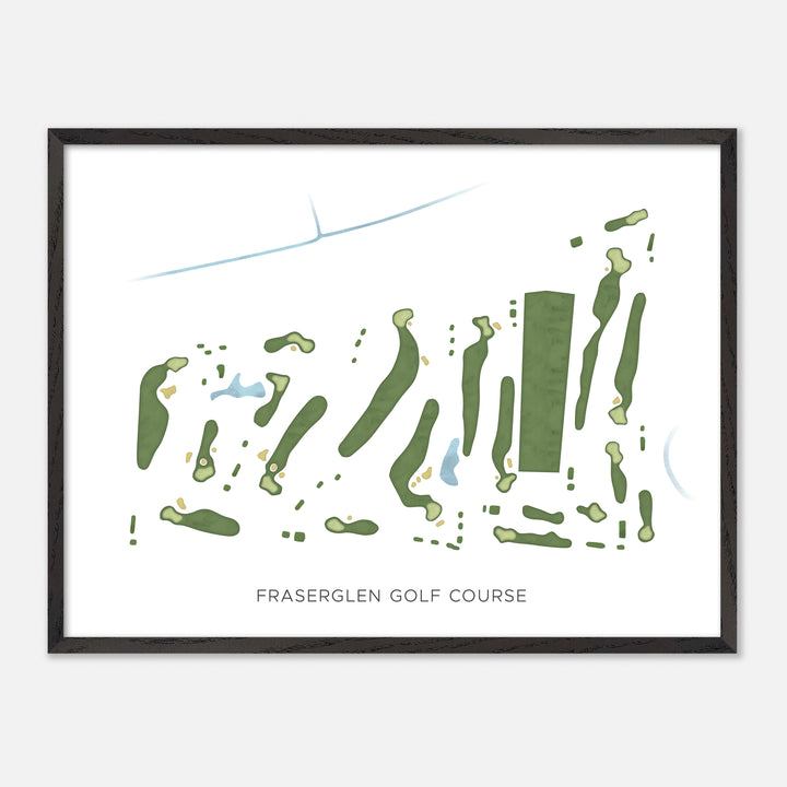 Print of Fraserglen Golf Course Modern Map