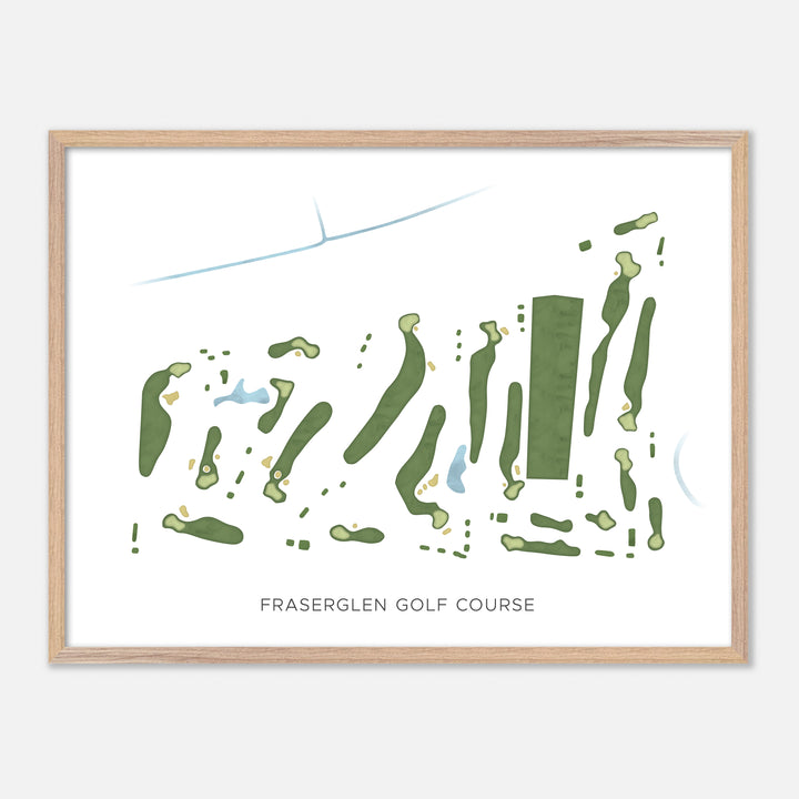 Print of Fraserglen Golf Course Modern Map