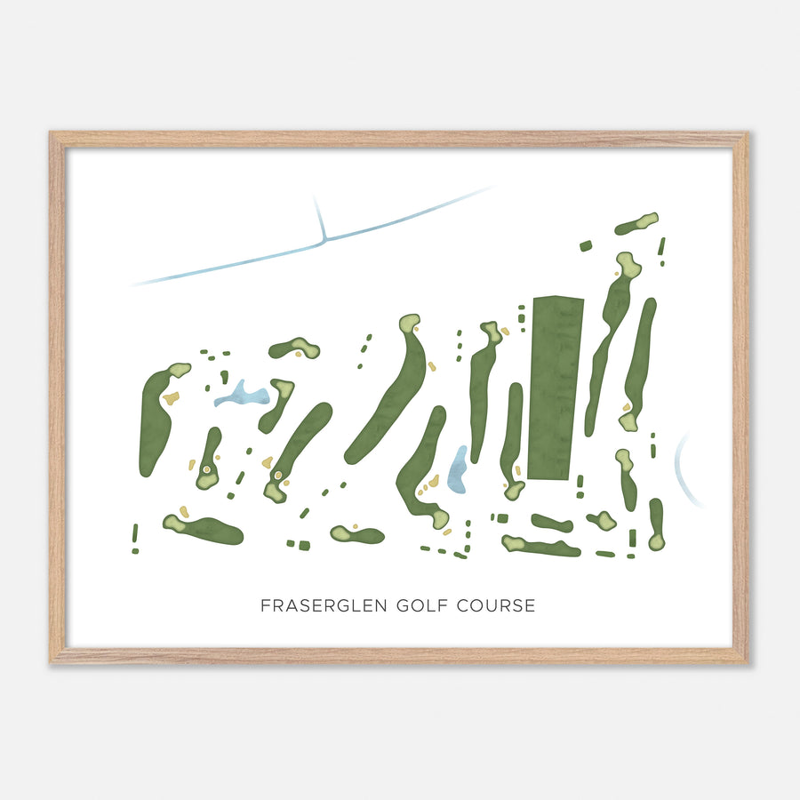 Print of Fraserglen Golf Course Modern Map