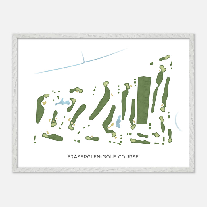 Print of Fraserglen Golf Course Modern Map