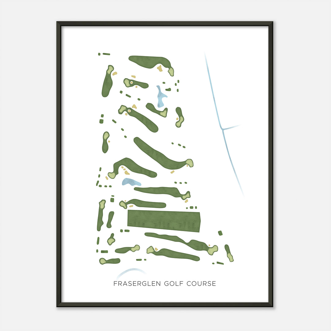 Print of Fraserglen Golf Course Modern Map
