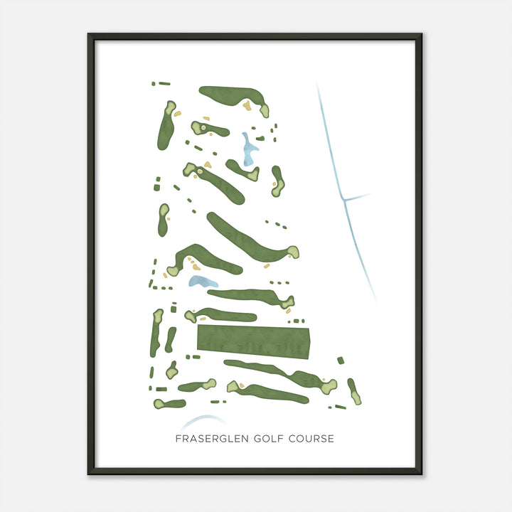 Print of Fraserglen Golf Course Modern Map