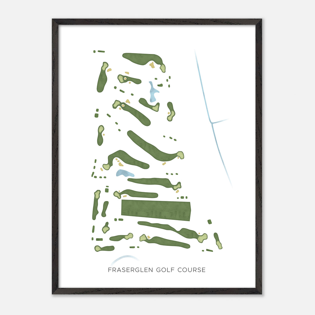 Print of Fraserglen Golf Course Modern Map