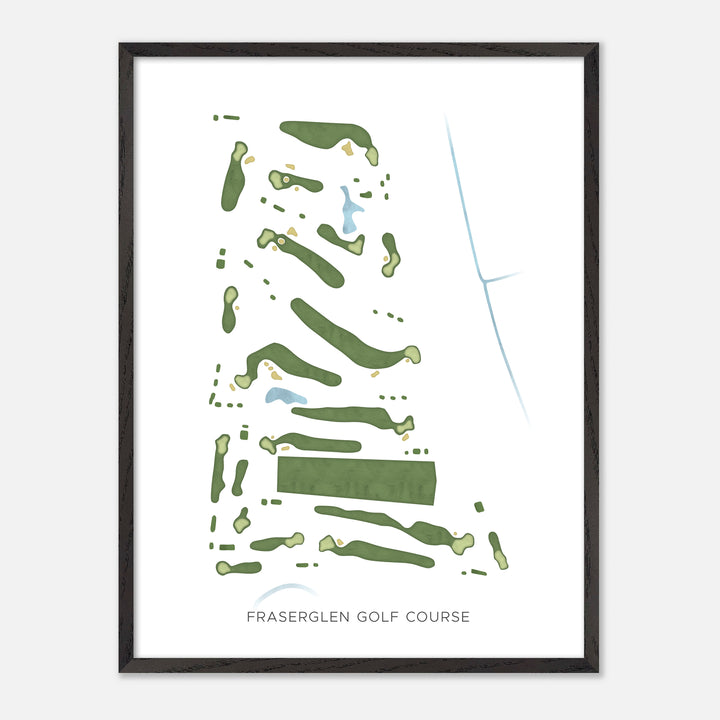 Print of Fraserglen Golf Course Modern Map