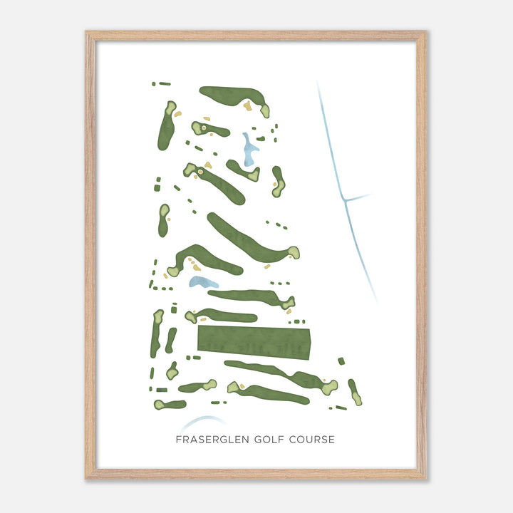Print of Fraserglen Golf Course Modern Map