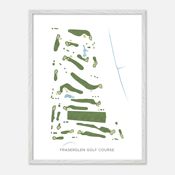 Print of Fraserglen Golf Course Modern Map