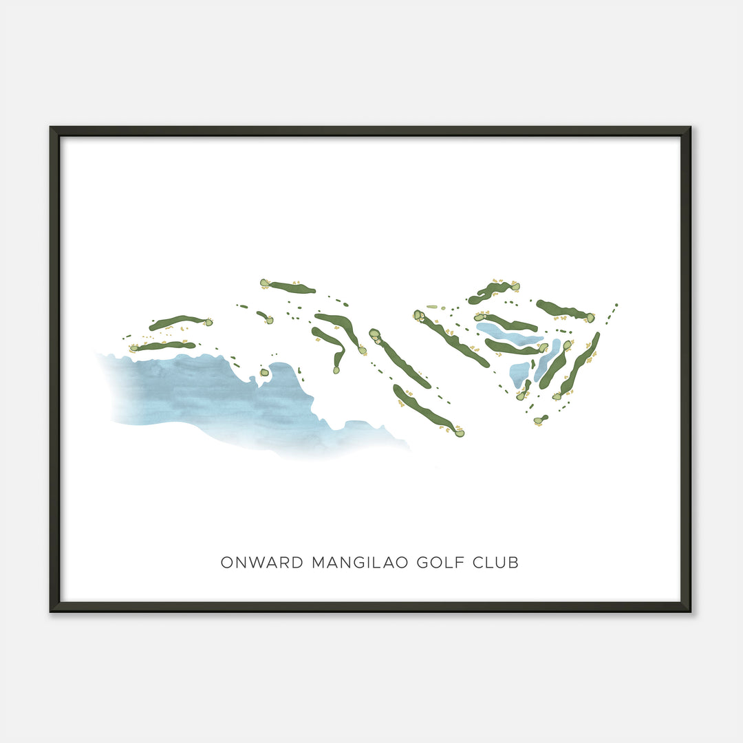 Print of Onward Mangilao Golf Club Modern Map