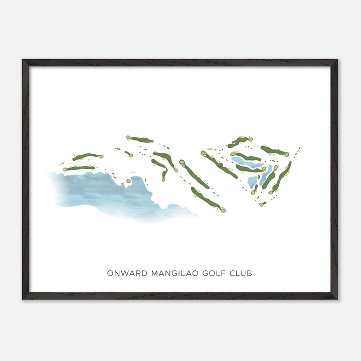 Print of Onward Mangilao Golf Club Modern Map