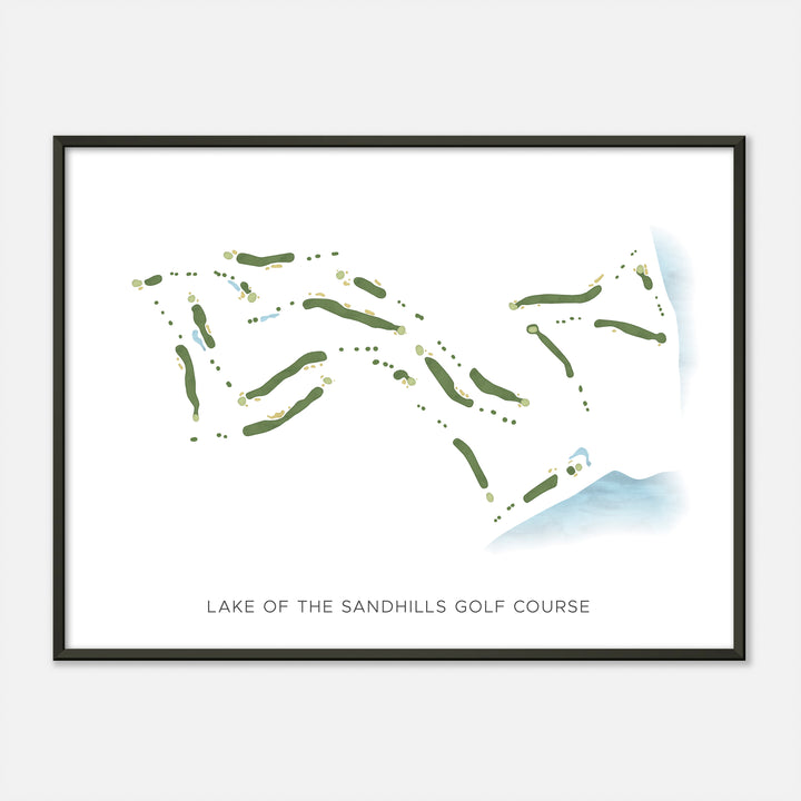 Print of Lake Of The Sandhills Golf Course Modern Map