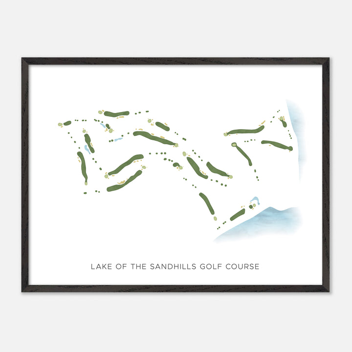 Print of Lake Of The Sandhills Golf Course Modern Map