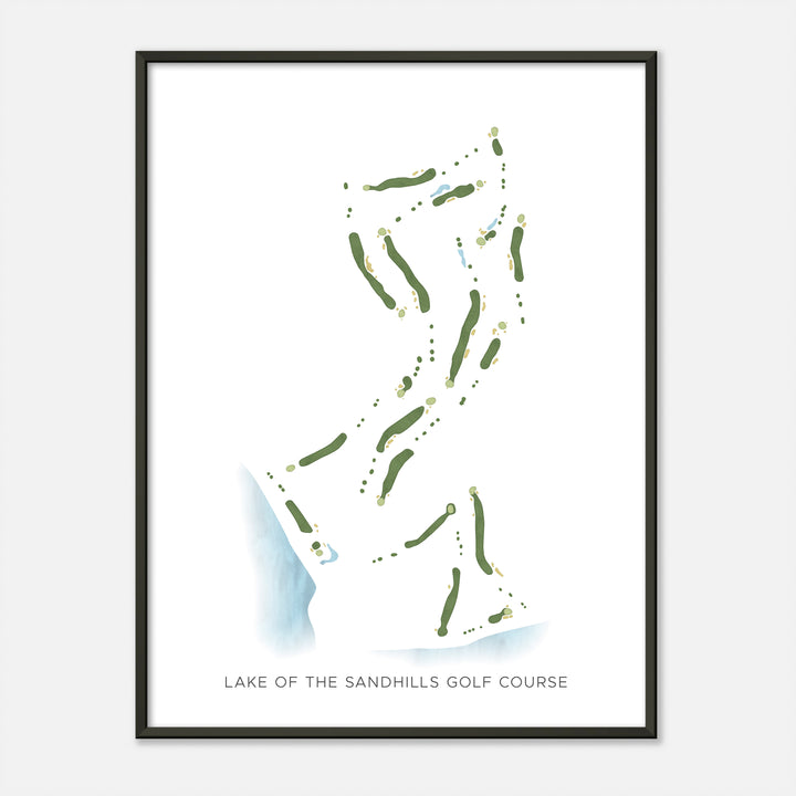 Print of Lake Of The Sandhills Golf Course Modern Map