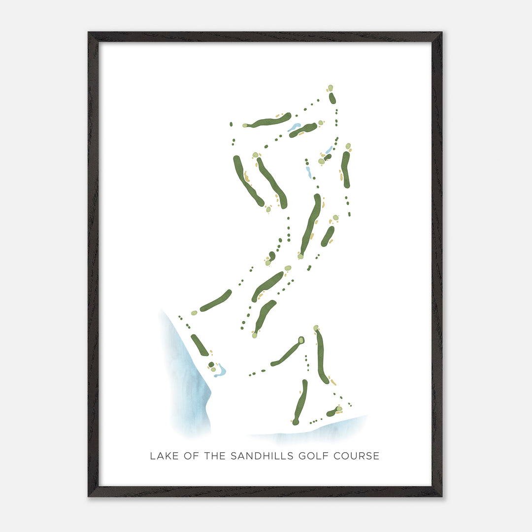 Print of Lake Of The Sandhills Golf Course Modern Map