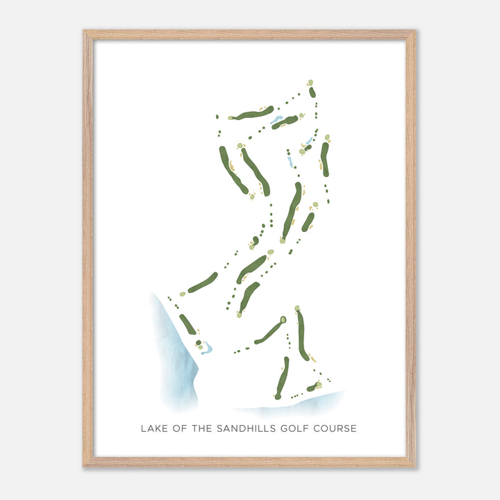 Print of Lake Of The Sandhills Golf Course Modern Map