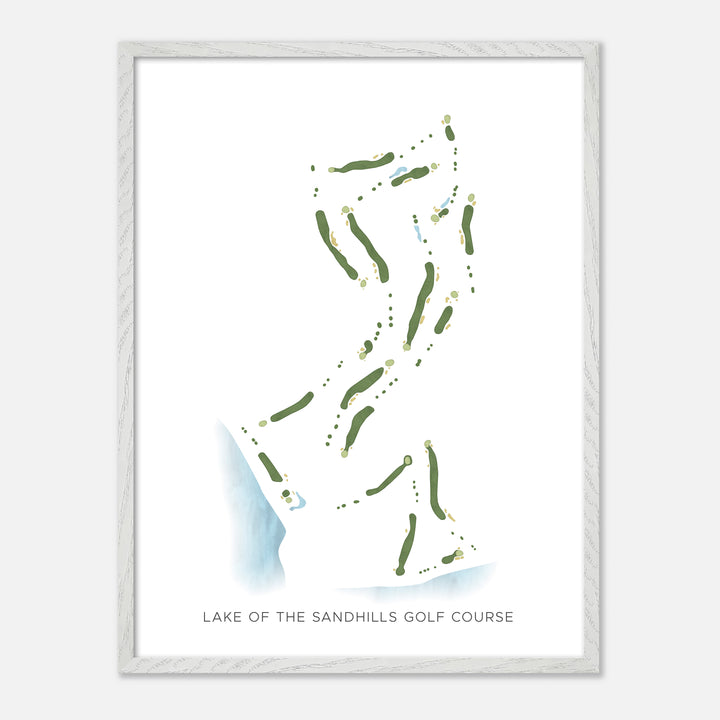 Print of Lake Of The Sandhills Golf Course Modern Map