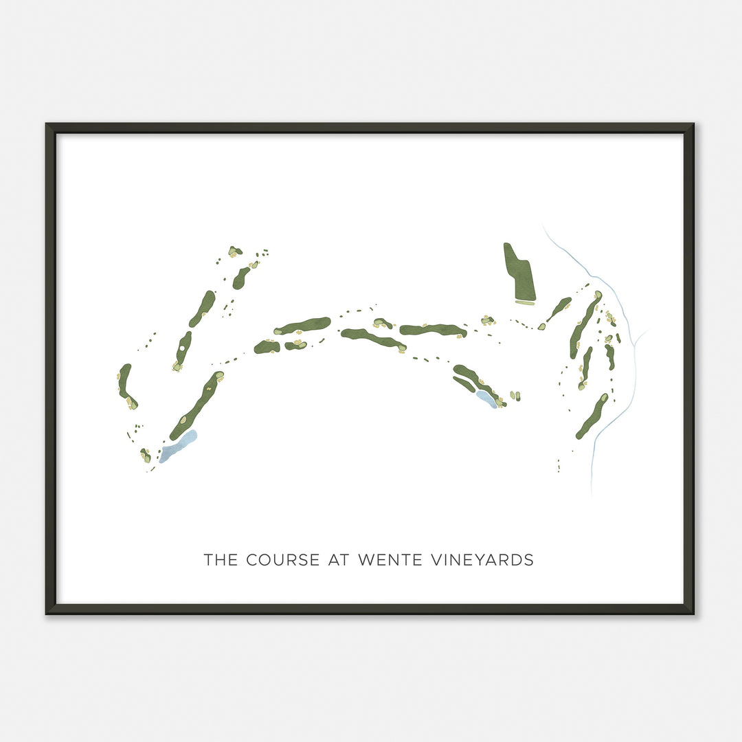 Print of The Course At Wente Vineyards Modern Map