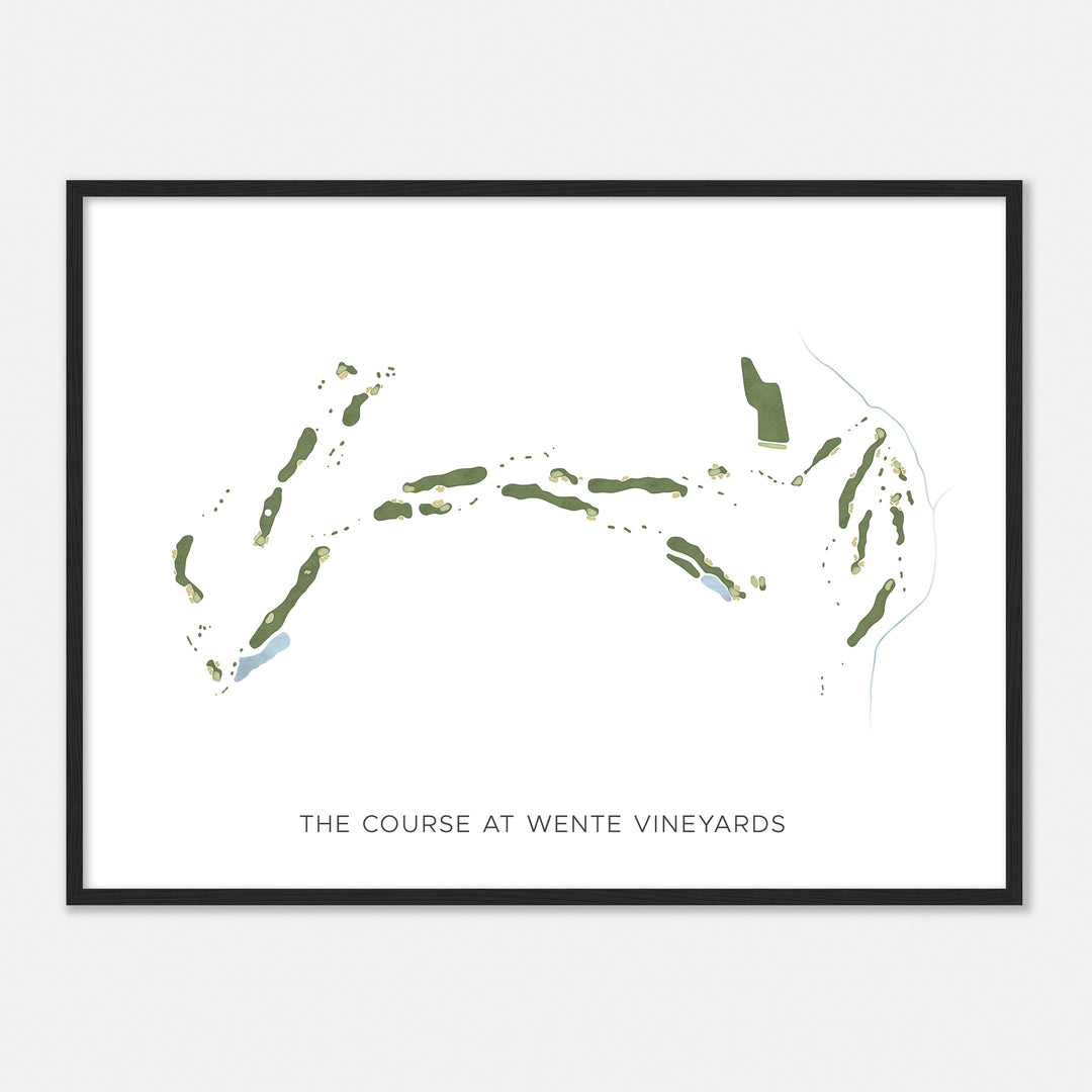 Print of The Course At Wente Vineyards Modern Map