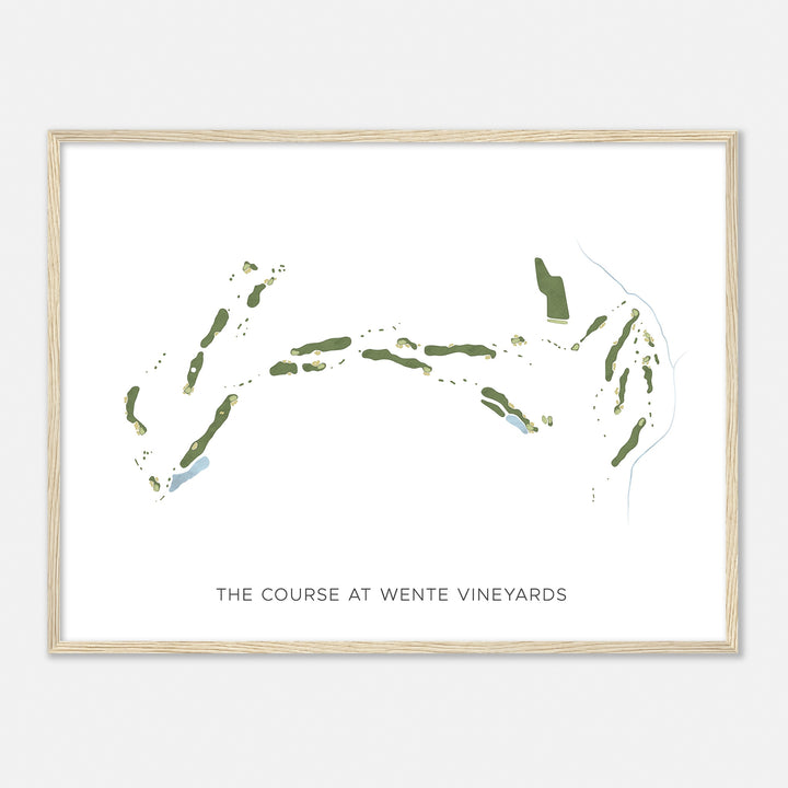 Print of The Course At Wente Vineyards Modern Map