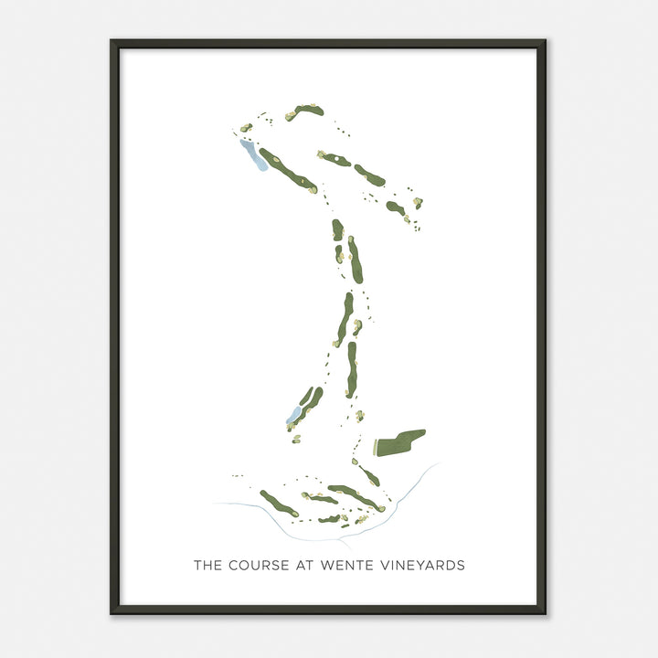 Print of The Course At Wente Vineyards Modern Map