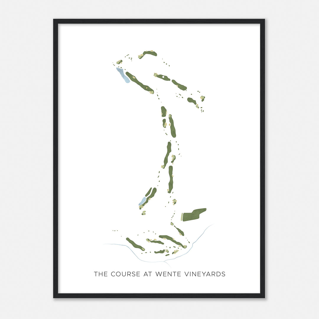 Print of The Course At Wente Vineyards Modern Map